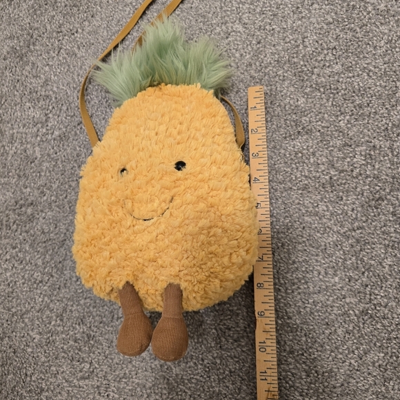 Jellycat Retired Pineapple Zipper Plush Bag With Strap - Picture 4 of 16